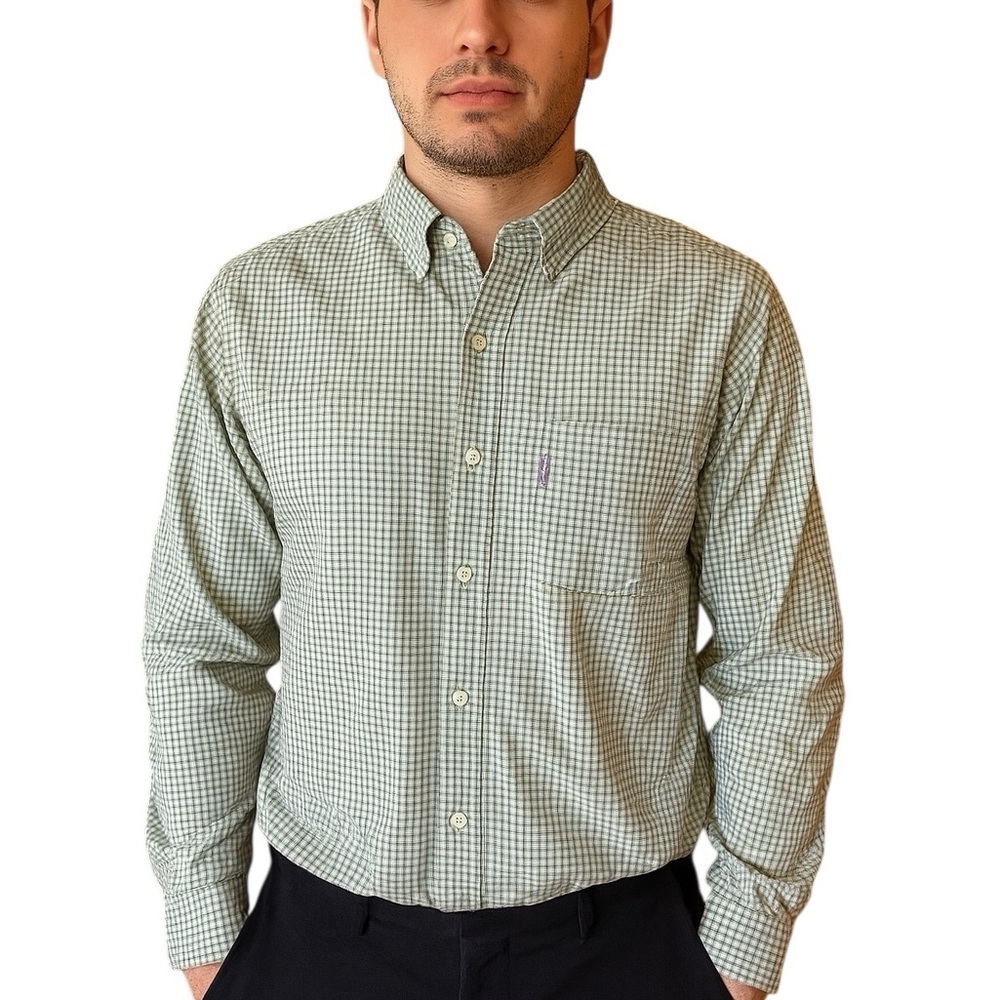 Columbia Medium Long Sleeve Plaid Button Up Shirt Cotton